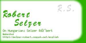 robert selzer business card